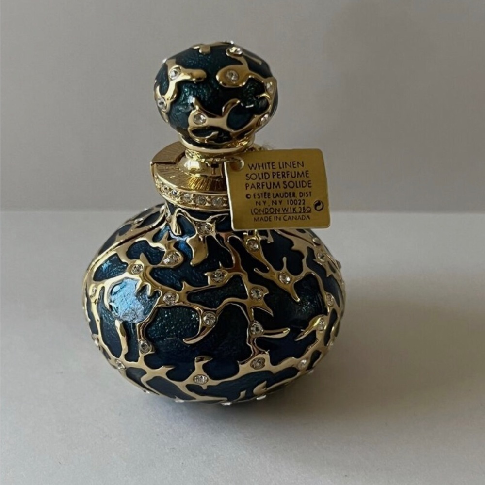 Este Lauder Solid Perfume Compact White Linen Bej… - image 2